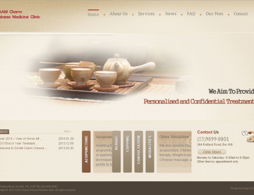 Saam Charm Chinese Medicine Clinic Website Design