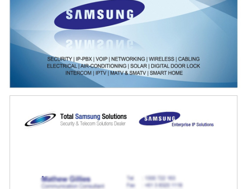 Total Samsung Solutions Business Cards Design