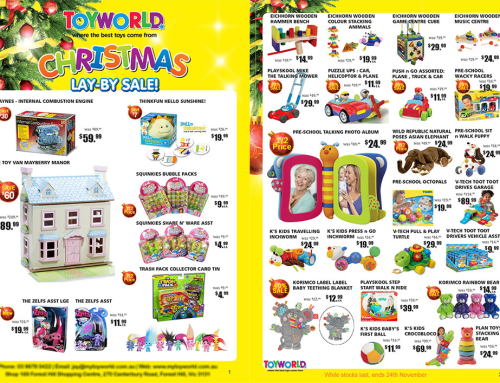 Toy World Brochure, Sticker Design